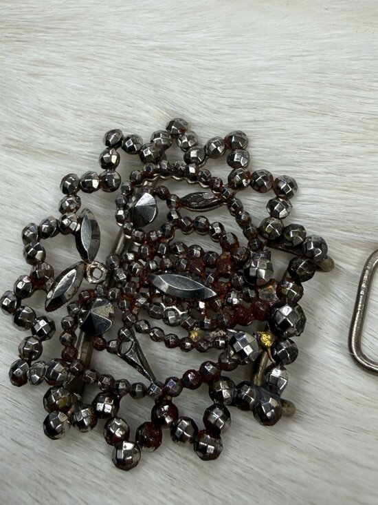 Antique French Cut Steel Belt Buckles 1.75\